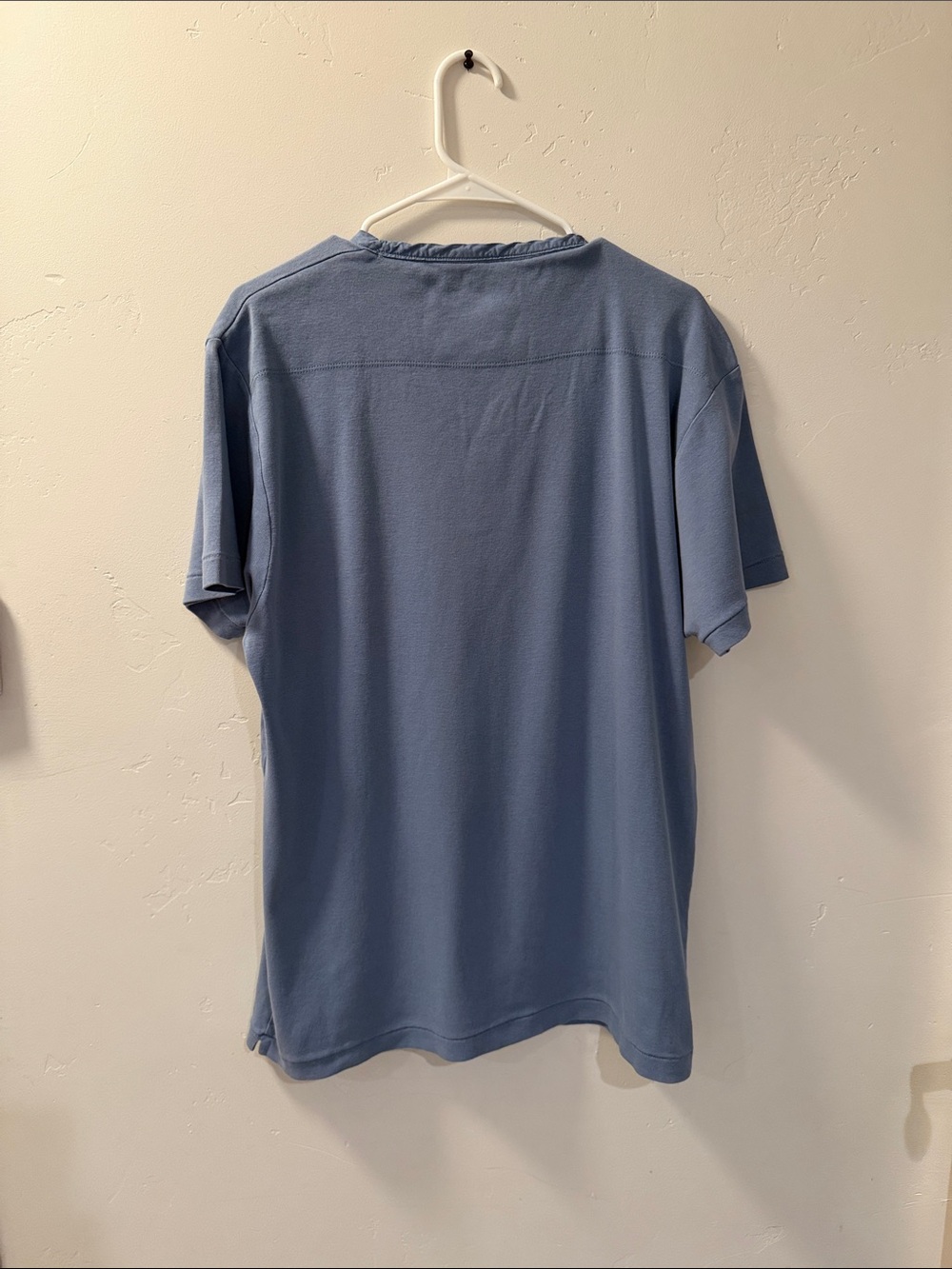 French Connection Classic Blue Henley Short-Sleeve Shirt XXL - Picture 3 of 4